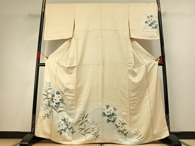 平和屋着物●訪問着 草花文 暈し染め 金彩 正絹 逸品 AABH5001fy