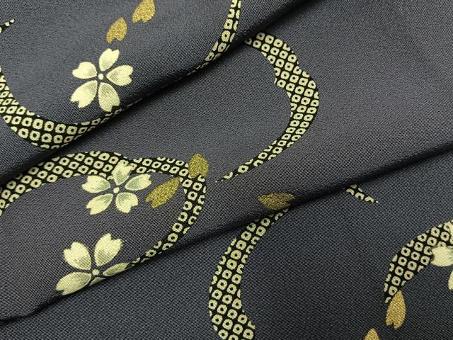 平和屋着物●上質な小紋 舞桜文 金彩 正絹 逸品 AABH5003fy