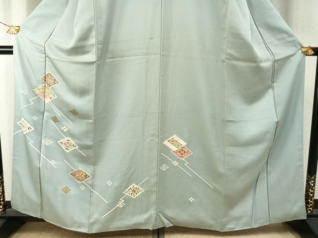 平和屋着物●訪問着 駒刺繍 花菱文 金彩 正絹 逸品 AABH5006fy