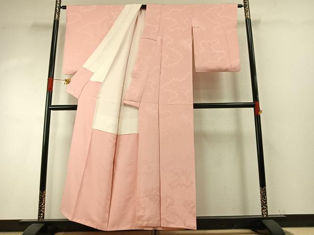 平和屋着物●上質な色無地 風景花地紋 虹色 正絹 逸品 AABH5032fy