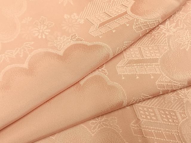 平和屋着物●上質な色無地 風景花地紋 虹色 正絹 逸品 AABH5032fy