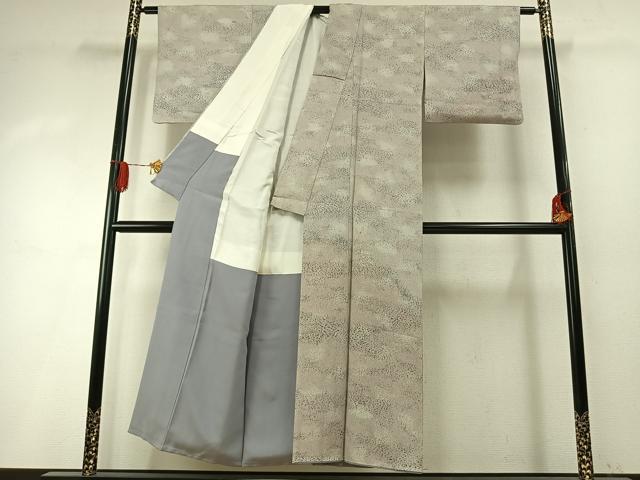 平和屋着物●上質な小紋 霞文 正絹 逸品 AABH5053fy