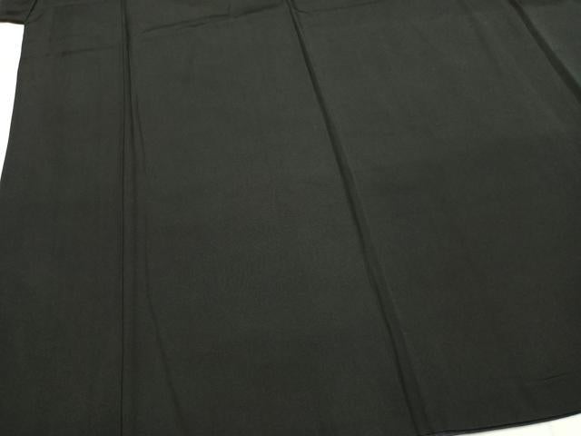平和屋着物●男性 黒紋付 羽織セット 正絹 逸品 AABH5073fy