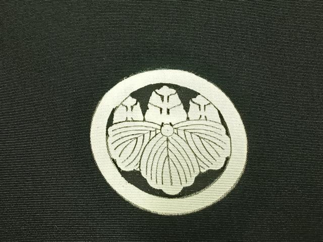 平和屋着物●男性 黒紋付 羽織セット 正絹 逸品 AABH5073fy