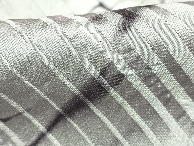 平和屋着物●男性 小紋 絞り 斜縞 正絹 逸品 AABH5077fy