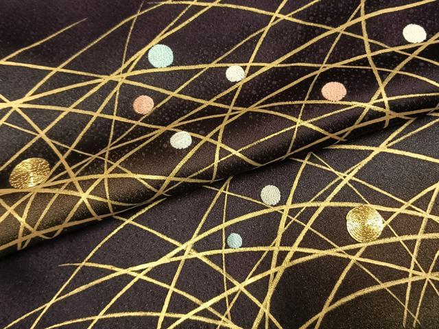 平和屋着物●人間国宝 福田喜三郎 訪問着 駒刺繍 露芝文 暈し染め 金彩 正絹 逸品 AABH5078fy