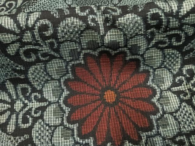 平和屋着物●本場大島紬 割り込み絣 正絹 逸品 AABH5084fy