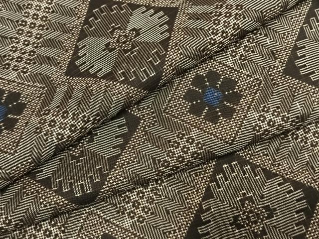 平和屋着物●本場大島紬 龍郷絣 正絹 逸品 AABH5085fy