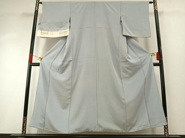 平和屋着物●上質な色無地 淡藤色 丹後ちりめん 反端付き 正絹 逸品 AABH5096fy