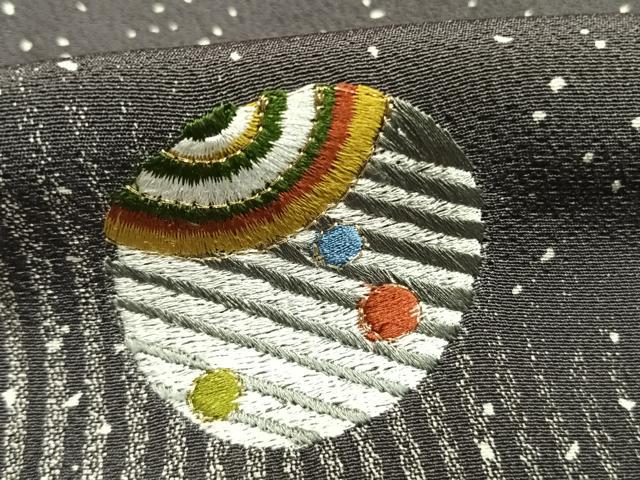 平和屋着物●訪問着 刺繍 丸文 金糸 正絹 逸品 AABH5111fy