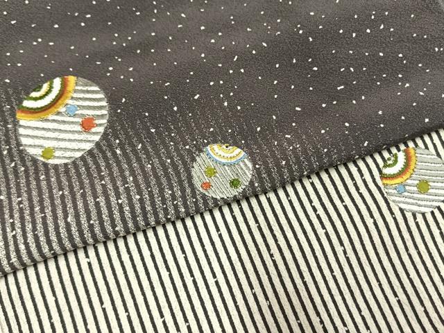 平和屋着物●訪問着 刺繍 丸文 金糸 正絹 逸品 AABH5111fy