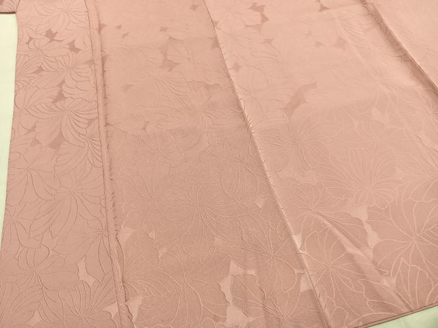 平和屋着物●上質な色無地 花尽くし地紋 虹色 正絹 逸品 AABH5112fy