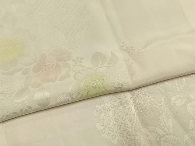 平和屋着物●振袖用長襦袢 袷 雪輪花地紋 正絹 逸品 AABH5116fy