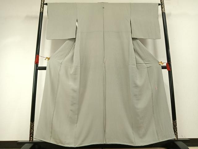 平和屋着物●寺山存男 江戸小紋 万筋 緑色×白色 正絹 逸品 AABH5124fy