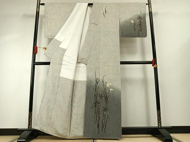 平和屋着物●訪問着 サギソウ 正絹 逸品 AABH5125fy