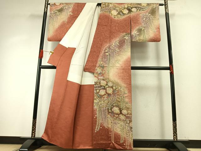 平和屋着物●訪問着 作家物 泰常 辻が花 絞り 暈し染め 銀通し地 正絹 逸品 AABH5126fy
