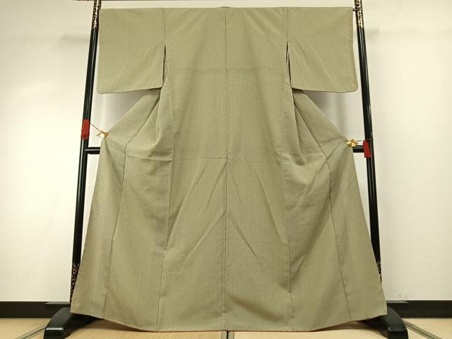 平和屋着物●お召 縞 正絹 逸品 AABH5135fy