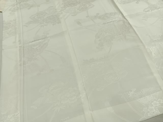 平和屋着物●長襦袢 無双仕立て 扇面花地紋 洗える着物 AABH5136fy