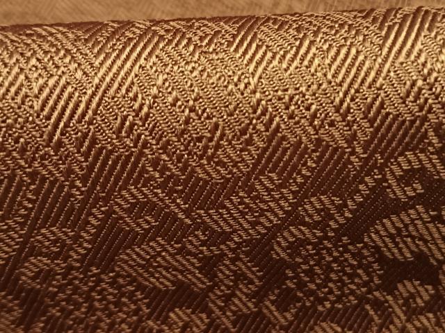 平和屋着物●上質な色無地 花唐草地紋 鶯色 ゑり善扱い 正絹 逸品 AABH5158fy