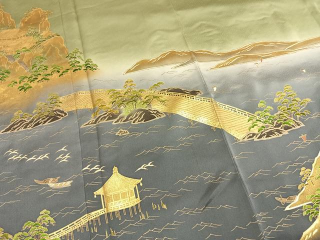 平和屋着物●豪華色留袖 風景文 暈し染め 金彩 ますいわ屋扱い 正絹 逸品 AABH5163fy