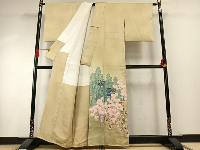 平和屋着物●染色作家 おだに武士 色留袖 風景人物文 暈し染め 正絹 逸品 AABH5187fy
