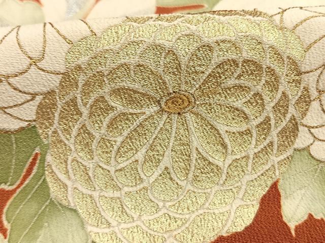 平和屋着物●訪問着 草花文 金銀彩 正絹 逸品 AABH5197fy