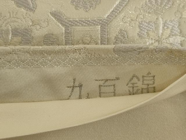 平和屋着物◎六通柄袋帯 九百錦 御所車風景文 プラチナ箔二重織 正絹 逸品 AABH5214ou