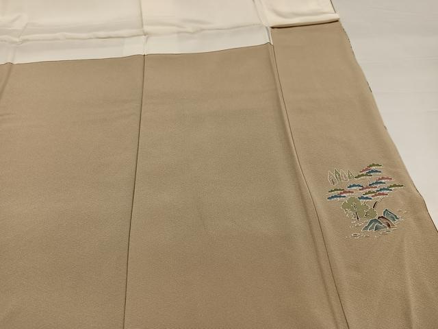 平和屋着物●豪華色留袖 友禅 松竹梅風景文 暈し染め 金彩 正絹 逸品 AABH5254ph
