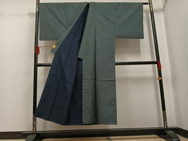 平和屋着物●男性 本場大島紬 アンサンブル 100亀甲 総詰め 奥康徳作 正絹 逸品 AABH5265ph