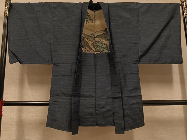 平和屋着物●男性 本場大島紬 アンサンブル 正絹 逸品 AABH5269ph