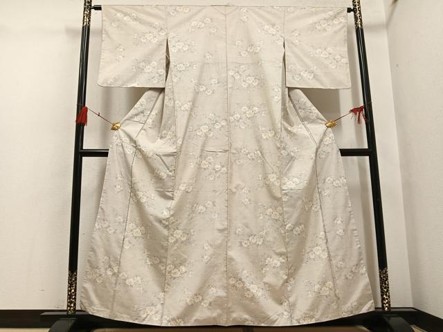 平和屋着物●本場大島紬 カタス7マルキ 草花文 正絹 逸品 AABH5278ph