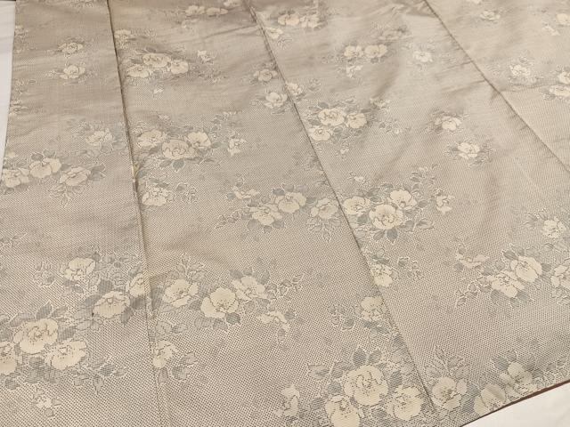 平和屋着物●本場大島紬 カタス7マルキ 草花文 正絹 逸品 AABH5278ph
