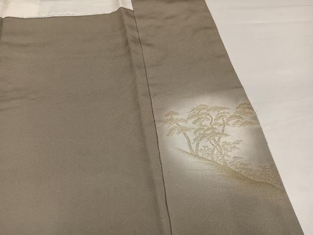 平和屋着物●豪華色留袖 寿光織 紅白梅 暈し染め 金糸 正絹 逸品 AABH5281ph