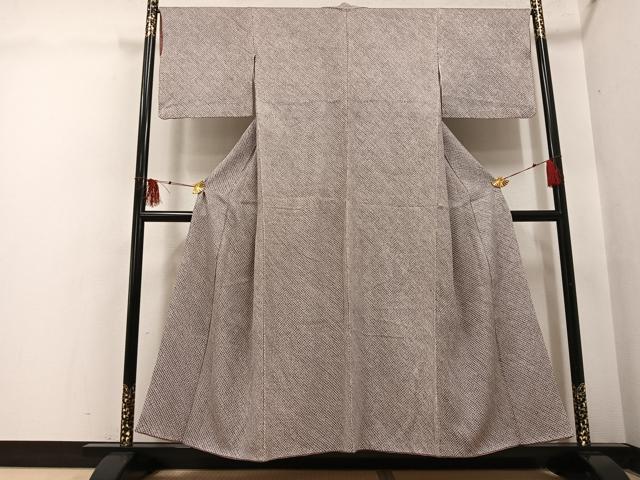 平和屋着物●大変加工の良い総絞り小紋 正絹 逸品 AABH5287ph