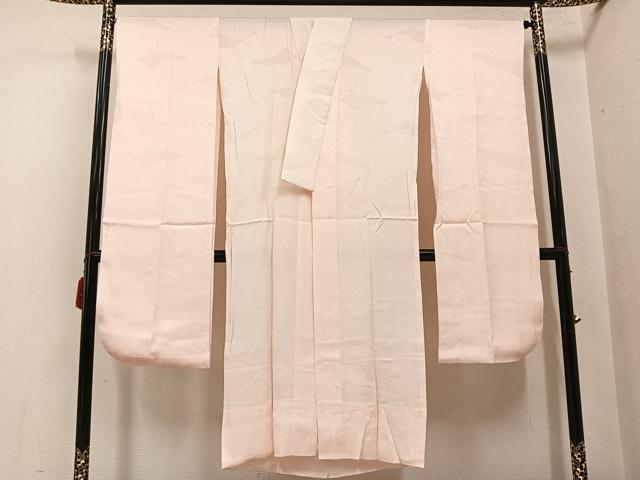 平和屋着物●振袖用長襦袢 無双仕立て 雲重ね地紋 肌色 正絹 逸品 AABH5289ph