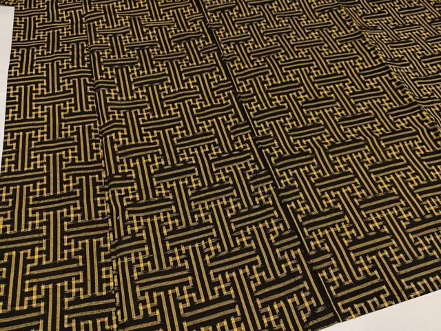 平和屋着物●久留米絣 単衣 秋名バラ柄 綿 逸品 AABH5302ph
