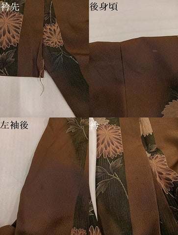 平和屋着物●上質な小紋 花間道 暈し染め 正絹 逸品 AABH5303ph