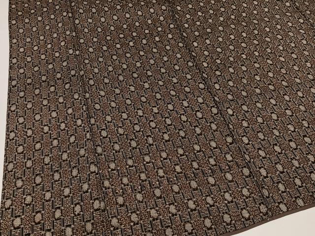 平和屋着物●アンティーク大島 本場大島紬 アンサンブル 正絹 逸品 AABH5312ph
