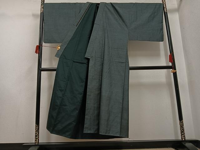 平和屋着物●男性 本場大島紬 アンサンブル キングサイズ 長羽織 100亀甲 総詰め 証紙付き 正絹 逸品 AABH5318ph