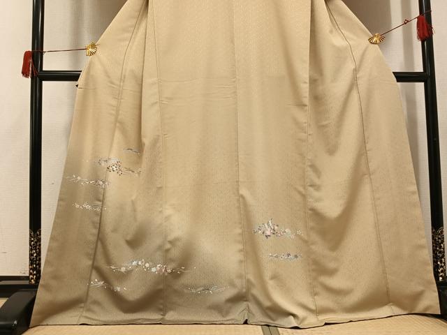 平和屋着物●訪問着 草花文 洗える着物 AABH5329ph