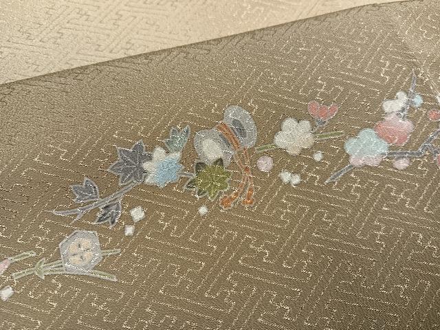平和屋着物●訪問着 草花文 洗える着物 AABH5329ph