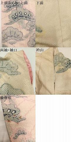 平和屋着物●訪問着 総絞り 松文 正絹 逸品 AABH5335ph