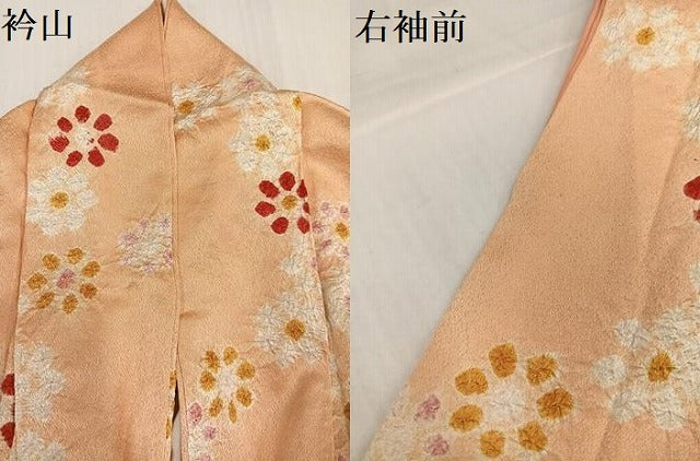 平和屋着物●上質な小紋 絞り 花尽くし 正絹 逸品 AABH5344ph
