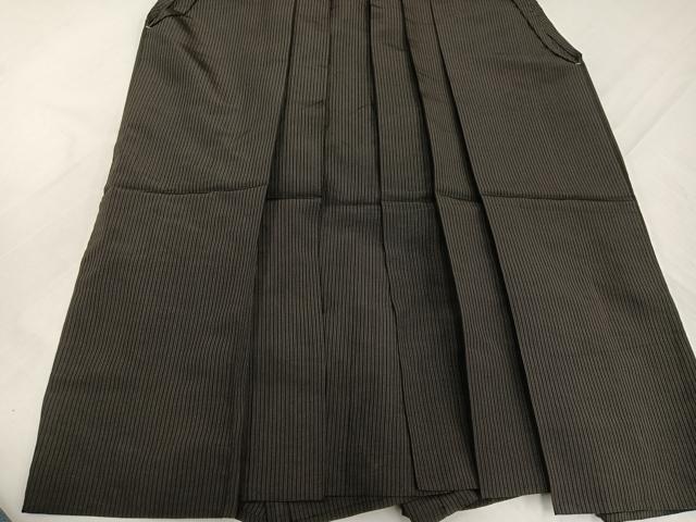 平和屋着物●男性 馬乗り袴 縞 正絹 逸品 AABH5354ph