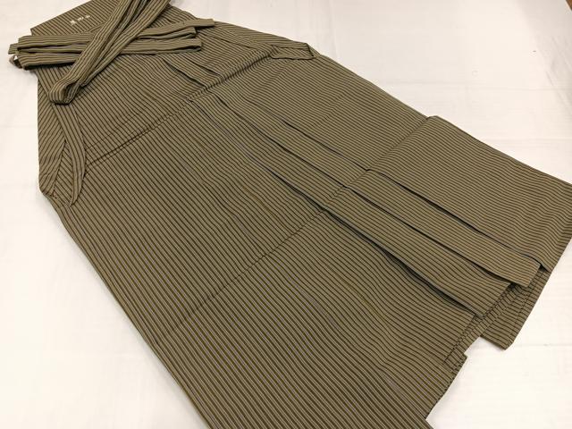 平和屋着物●男性 馬乗り袴 縞 正絹 逸品 AABH5356ph