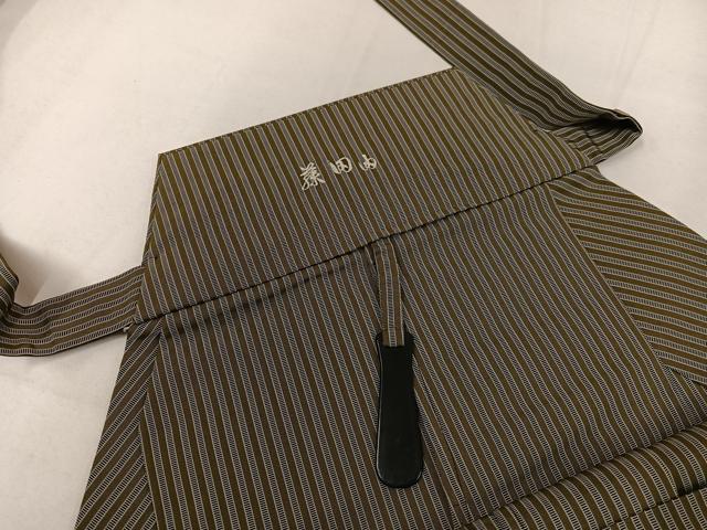平和屋着物●男性 馬乗り袴 縞 正絹 逸品 AABH5356ph