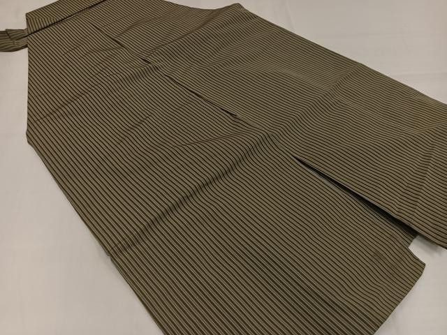 平和屋着物●男性 馬乗り袴 縞 正絹 逸品 AABH5356ph