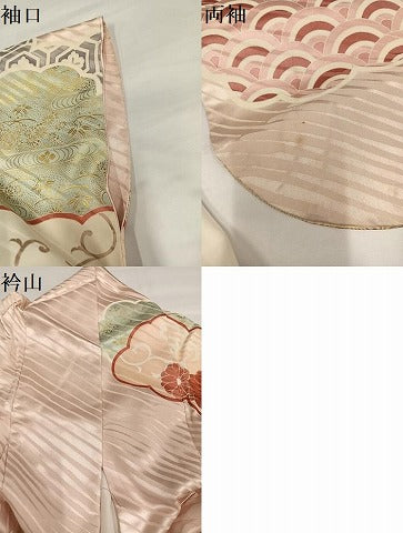 平和屋着物●豪華振袖 雲重ね吉祥花文 金彩 正絹 逸品 AABH5358ph