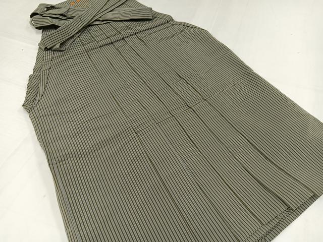 平和屋着物●男性 行灯袴 縞 正絹 逸品 AABH5368ph