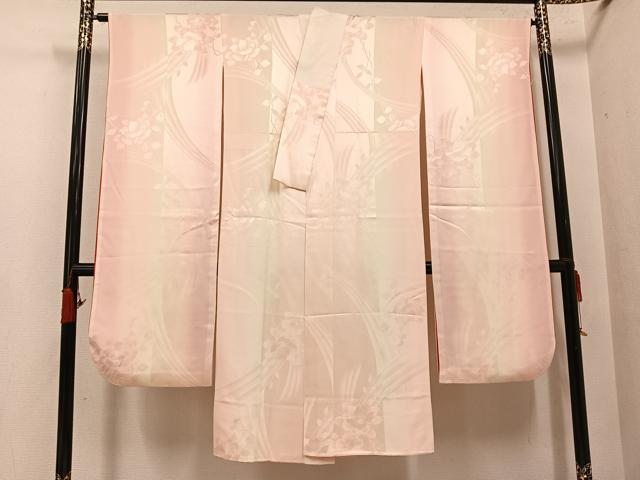 平和屋着物●振袖用長襦袢 袷 草花地紋 暈し染め 正絹 逸品 AABH5374ph